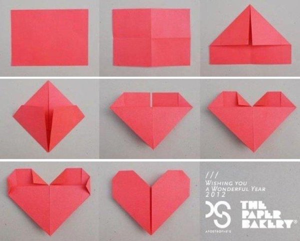Оригами: Сердце - Учимся делать оригами | Sikana
