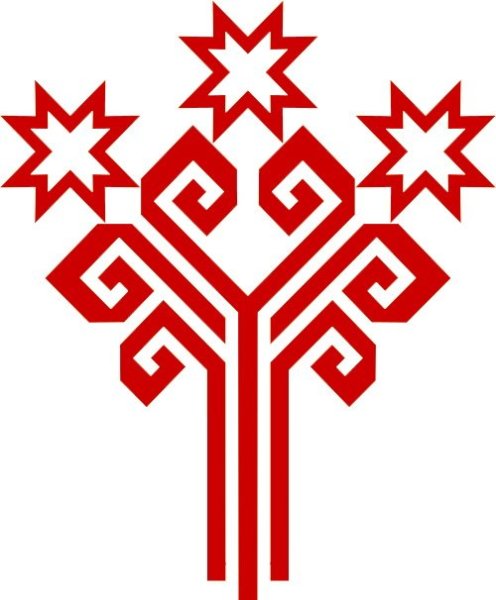 Чувашский узор "Древо рода, жизни, мудрости"