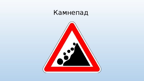 Знак 1.28 падение камней