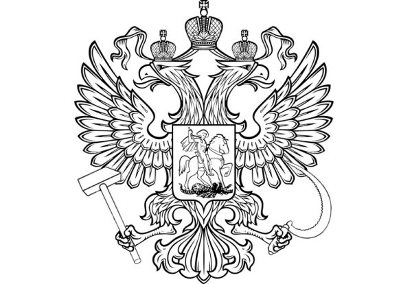 Герб и флаг РФ раскраска