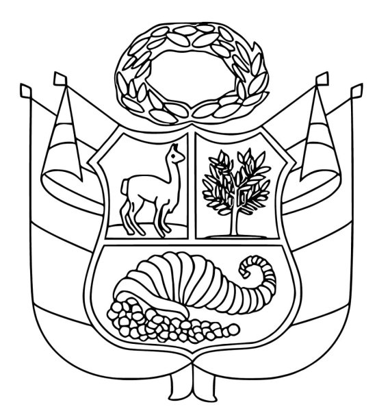 Герб Перу раскраска