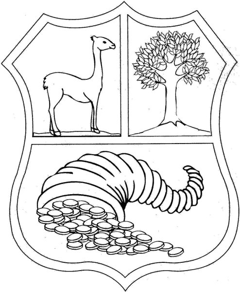 Герб Перу раскраска