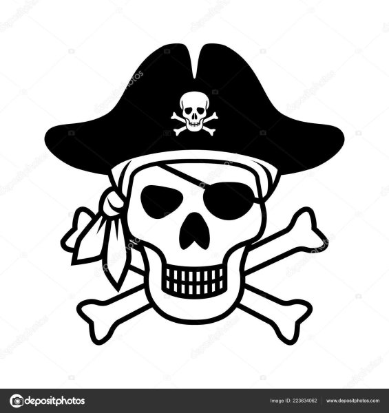 Jolly Roger вектор пират