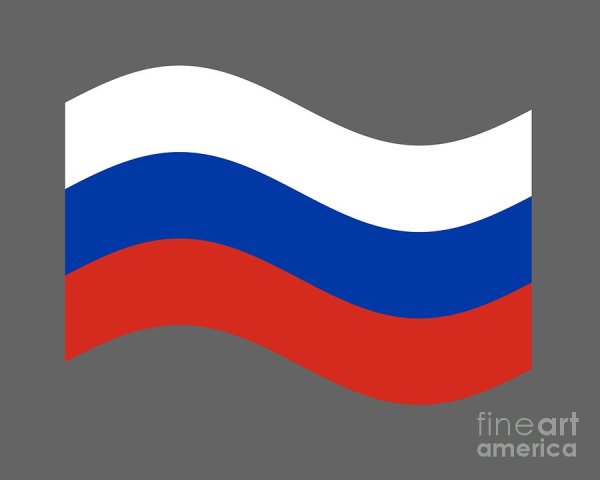 Российский флаг волной