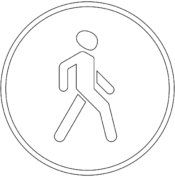 Пешеходная дорожка раскраска