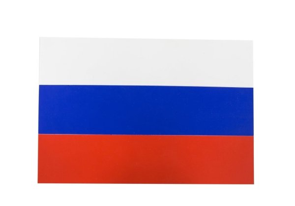 Флаг России на белом фоне