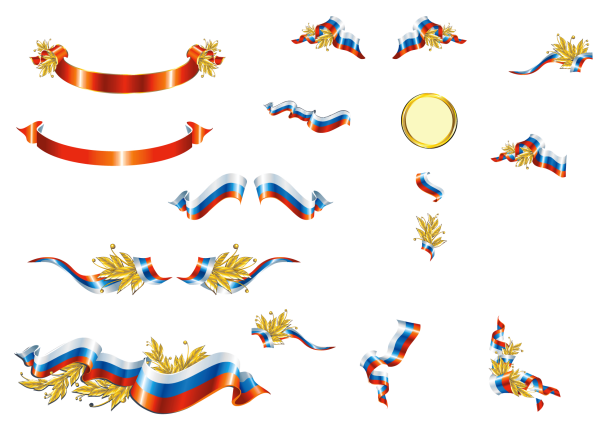 Лента Триколор сбоку рамка