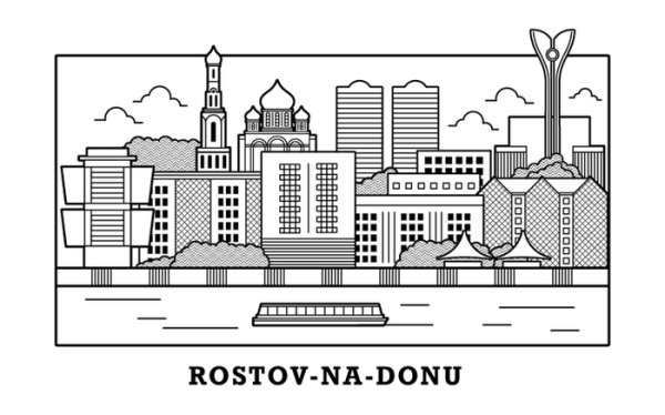 Контур города Ростова на Дону