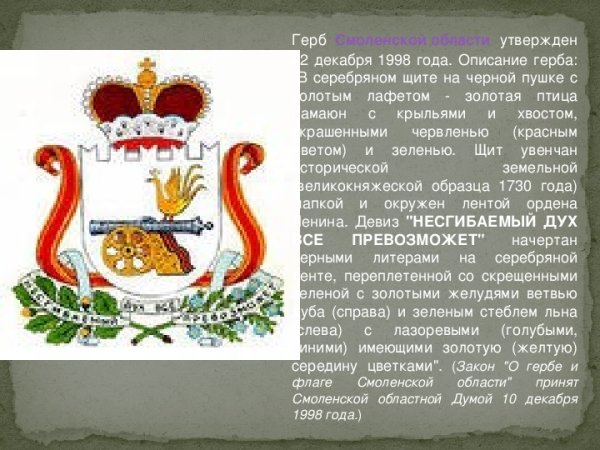 Герб Смоленска современный