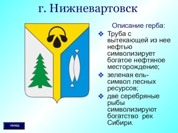 Герб Нижневартовска описание