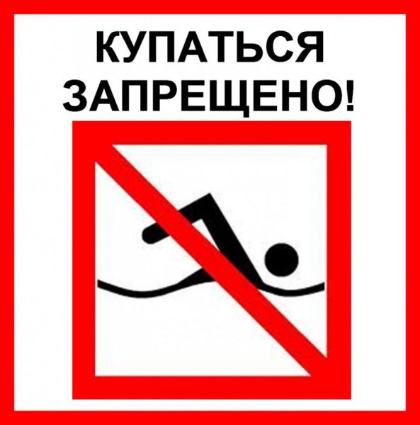 Знак «купаться запрещено»