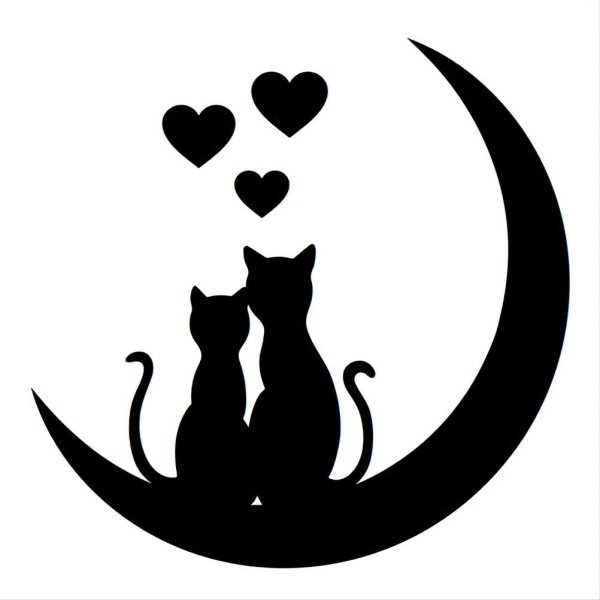 Силуэты котов и кошек