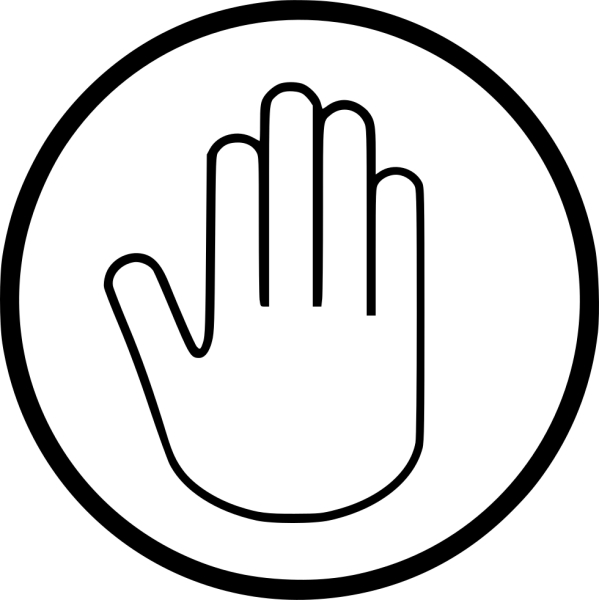 Знак стоп рука