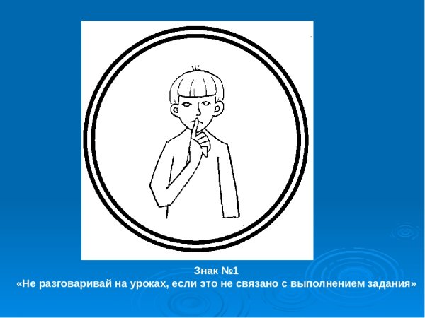Знаки поведения на уроке