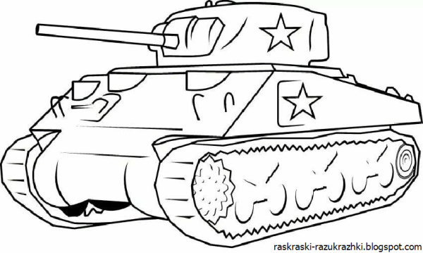 Танк т-34 раскраска для детей