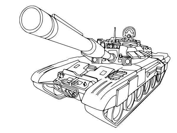 Раскраска танк т 90