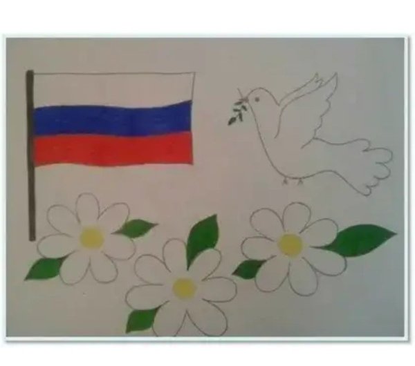 Аппликация ко Дню флага России