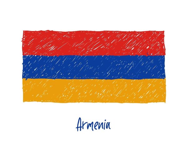 Флаг Армении для срисовки