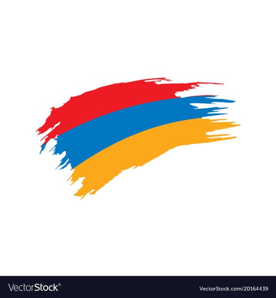 Армянский флаг на белом фоне