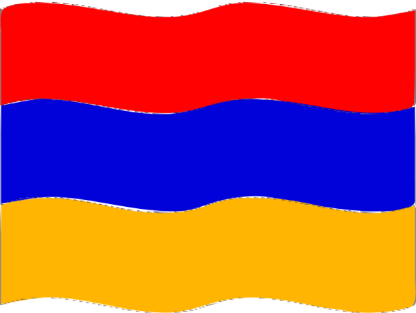 Флаг Армении развивающийся