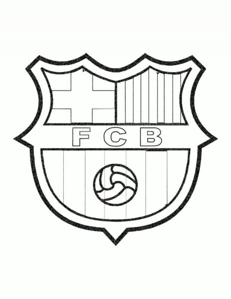 раскраска Головоломка логотипа ФК Барселона раскраски