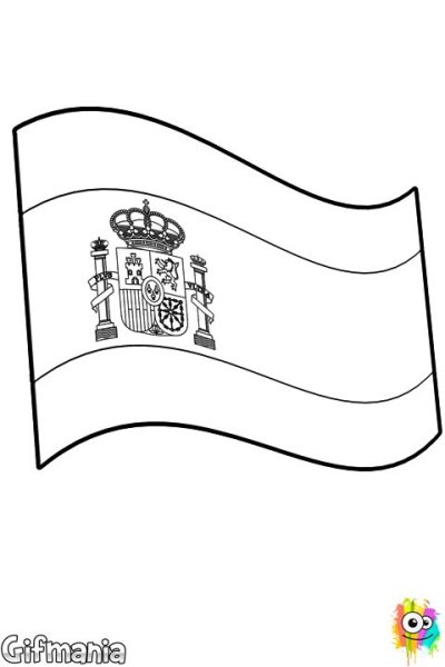 Флаг Испании раскраска