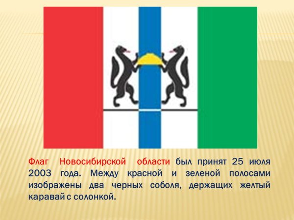 Флаг Новосибирской области