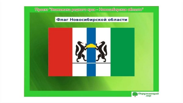 Флаг Новосибирской области описание