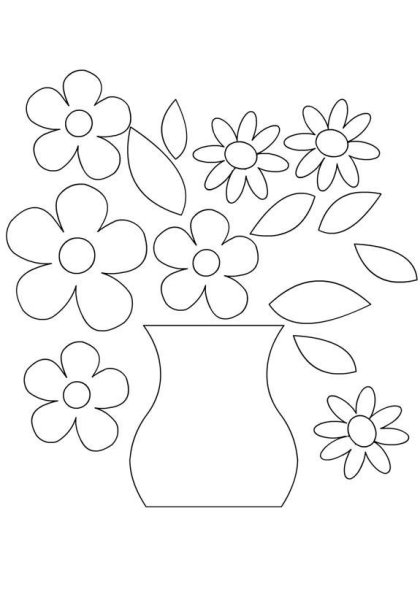 Цветы для раскрашивания