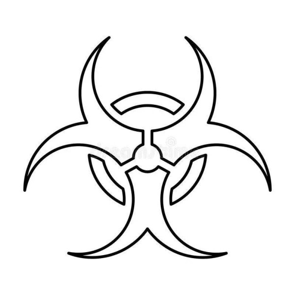 Трафарет биологическая опасность