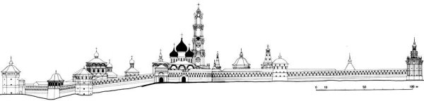 Троице-Сергиева Лавра Сергиев Посад вектор
