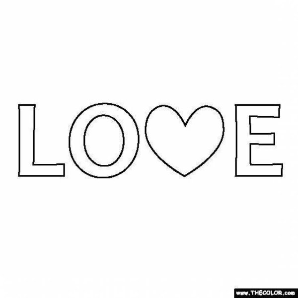 Раскраска Love