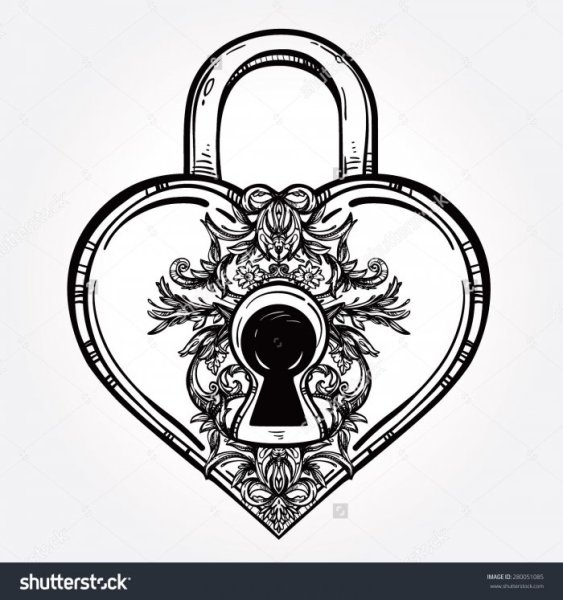 Сердце с замочной скважиной