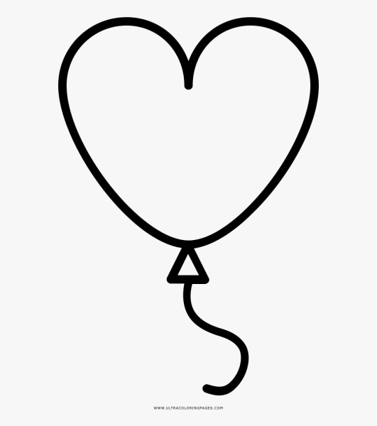 Трафареты сердце с шарами (45 фото)
