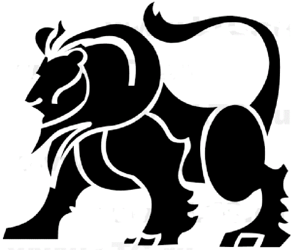 Знак зодиака Лев чб