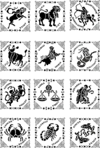 Трафареты знаков зодиака