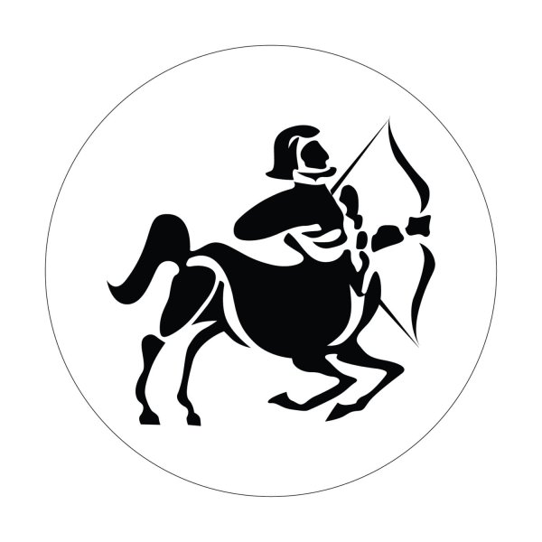Стрелец знак контур