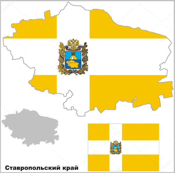 Карта Ставропольского края вектор