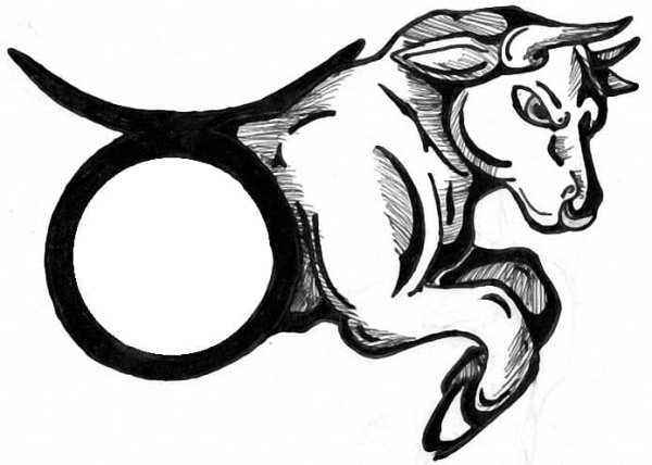 Телец знак зодиака эскиз
