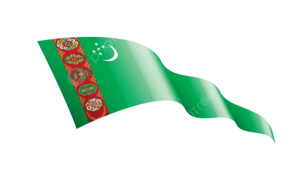 Флаг Туркменистана вектор