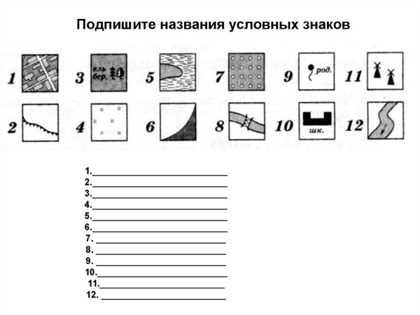 Топографические условные знаки пасека