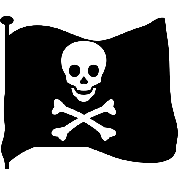Пиратский флаг трафарет