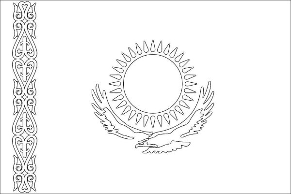 Флаг Казахстана рисунок