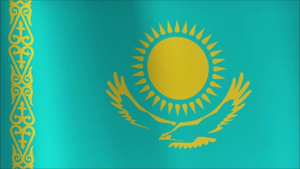 Флаг Казахстана 4к