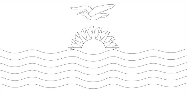 Флаг Кирибати раскраска