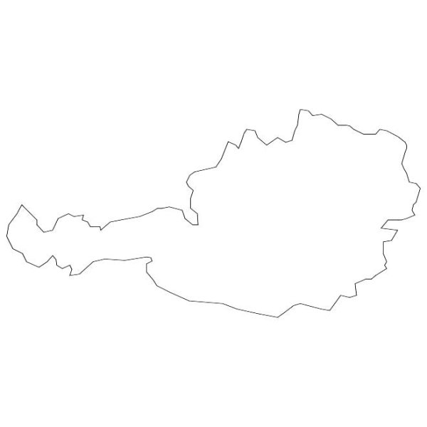 Австрия контур страны