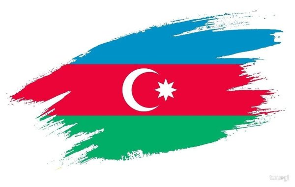 Флаг Азербайджана на белом фоне