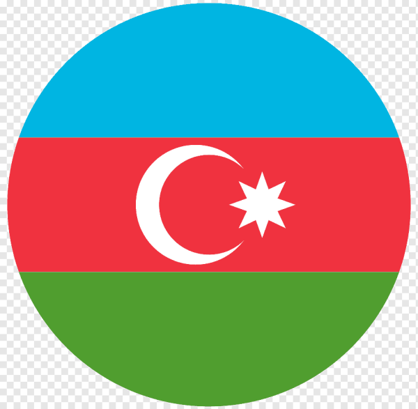 Флаг Азербайджана круглый