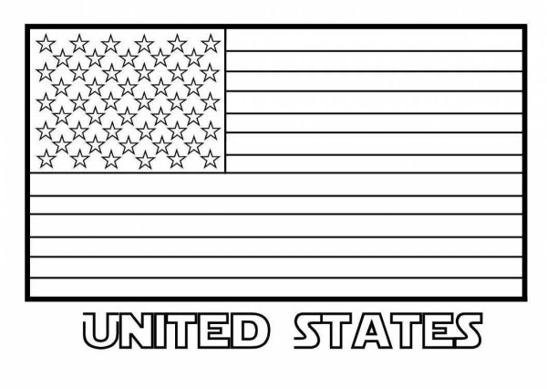 Флаг США раскраска