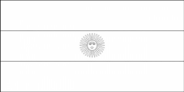 Флаг Аргентины раскраска